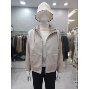 [스테파니] 세이브존05 후드 배색 보니 가죽재킷2 A25JK5115BE