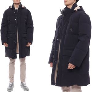 [브루넬로쿠치넬리] 24FW 남성 디태처블 후드 다운 롱패딩 (MM4911827 CZV03 24F)