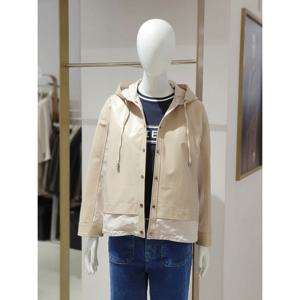 [에꼴드파리] 우븐 배색 후드 양가죽 점퍼  83ZEB52LUDM83Z