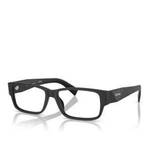 프라다 블랙 프레임 스퀘어 아세테이트 안경테 0PR B09V 12P1O1