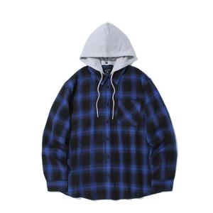 [인터크루]플란넬 선염 멀티 체크셔츠 D블루 ITZ1YC02ADB