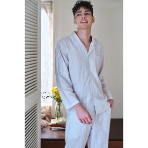 (비너스)심플한 스트라이프 패턴 남성 잠옷세트-VPA4518M