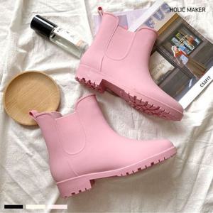 홀릭메이커 여자 레인부츠 미들 장마철 장화 HDM006