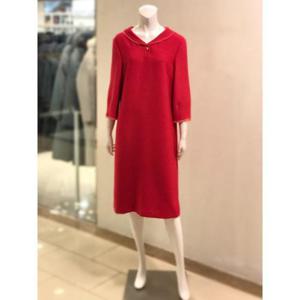 벨리시앙 세이브존01 쉬폰 배색 오픈 칼라 원피스(2color) OP4101