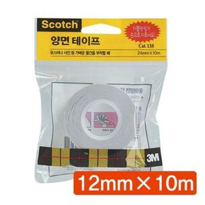 테이프 3M 종이양면테이프 138 12X10m 3개