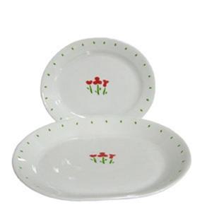 코렐 루즈트리오 타원접시(대)24cm 플레이팅 요리 식기 주방식기 주방접시 부엌접시 심플한접시 심플접시