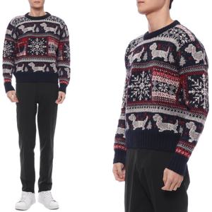 [톰브라운] 25SS 남성 홀리데이 헥터 모헤어 트위드 니트 (MKA532A Y1032 415 25S)