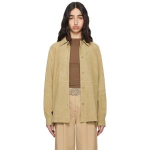 26 SS 토템 여성 베이지 소프트 스웨이드 셔츠 251771F109011