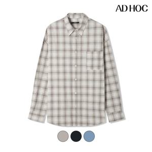 [애드호크]남성 체크 원포켓 긴팔 셔츠 HB3LS04_CA