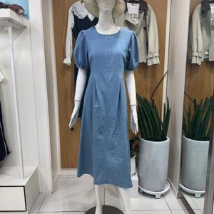 클리지 DP01 핀턱 데님 롱 원피스 CP3WOP10