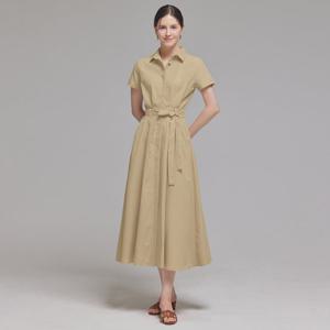 FOCUS  클래식 핀턱 벨티드 원피스 PBINF5M1OP3251