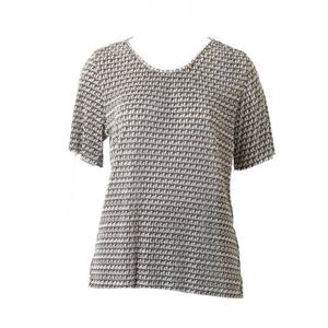 비너스  여성 기하나염 주름가공 홈웨어 상의(VEV3921F)