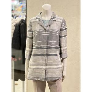 벨리시앙 세이브존01 린넨 스트라이프 배색 재킷(2color) JK4213