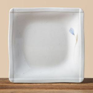 이천도자기 청꽃고백자 정사각부페 접시 1호 25cm 고급식기 고급접시 부페식기 부페접시 요리접시 네모식기