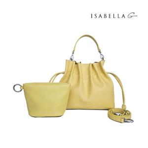 [이사벨라지][이사벨라G]스트링 소가죽 버킷백 - 옐로우레몬