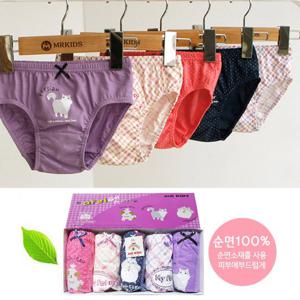 [제이투와이]마이펫 순면 여아팬티 아동삼각 속옷 5종세트