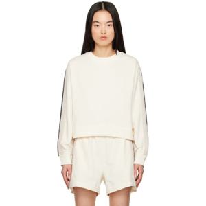 몽클레어 맨투맨 오프 화이트 스트라이프 트리밍 스웨트셔츠 251111F098012