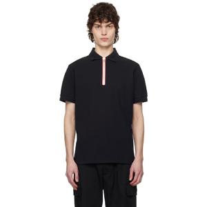 몽클레어 폴로셔츠 네이비 코튼 피케 폴로 셔츠 251111M212008