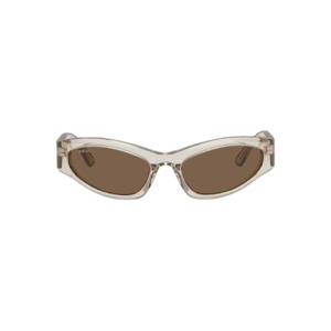 발렌시아가 선글라스 베이지 로고 캣아이 선글라스 252342F005007