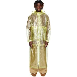 드리스반노튼 코트 옐로우 시스루 태피터 코트 251358M176038