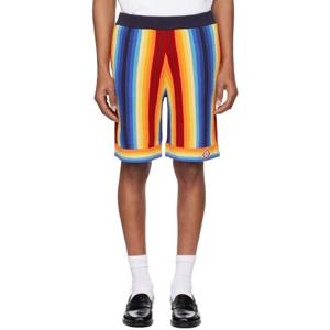 카사블랑카 반바지 멀티컬러 그라데이션 스트라이프 타월링 쇼츠 251195M193025