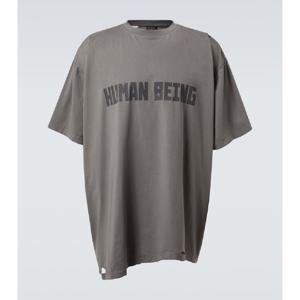 발렌시아가 디스트레스드 코튼 저지 티셔츠 P01032565