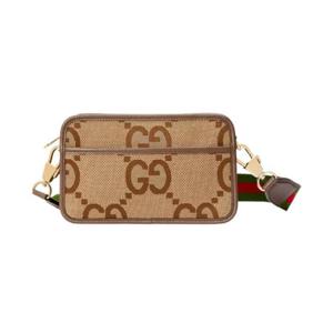구찌 점보 GG 미니백 카멜 에보니 GG 캔버스 696075-UKMDG-2570