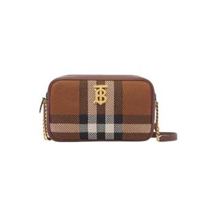 버버리 니트 체크 스몰 롤라 카메라백 버치 브라운 8049141