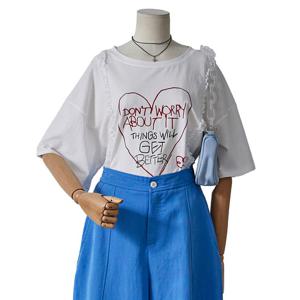 [포커스]하트 레이스 티셔츠_FM5D3TS3223