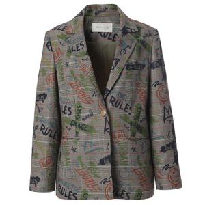 [안지크]스타일체크배색자켓 AJ1JK5170