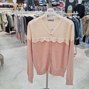 DESTIJL HC34 봄가을어깨소매레이스포근한투톤스웨터 D2513sw11