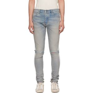 아미리 청바지 블루 본즈 슬래시 데님 진 252886M186022