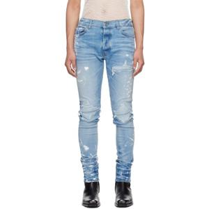 아미리 청바지 블루 페인터 MX1 데님 진 252886M186023