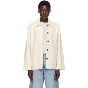랙앤본 재킷 오프 화이트 사바나 셔츠 재킷 252055F063001