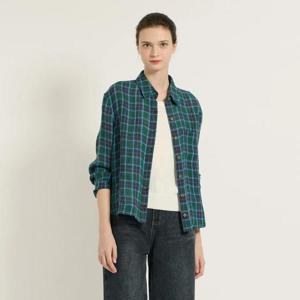 [비씨비지]린넨체크 셔츠블라우스 (B5B4B415)