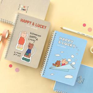 아트박스/모노라이크 A5 해피앤럭키 스프링 그리드 라인 노트