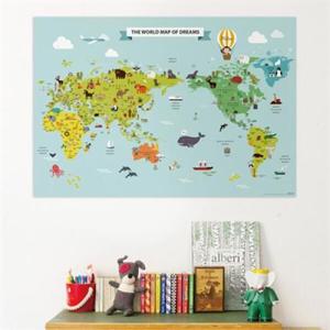 아트박스/디자인아지트 [기성]세계지도동물 랜드마크