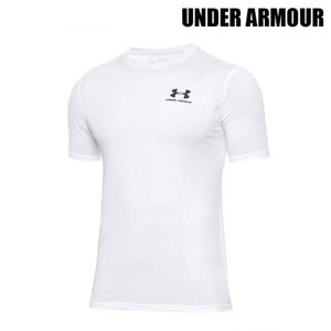 언더아머 남성 반팔티 UA 스포츠스타일 레프트 체스트 화이트 1326799-100