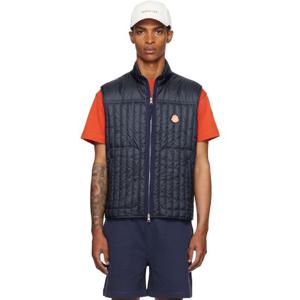 몽클레어 패딩 Moncler x Gilga Farm 네이비 탠저린 다운 베스트 252171M178000