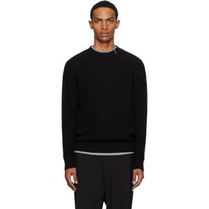 몽클레어 티셔츠 블랙 크루넥 스웨터 252111M201001