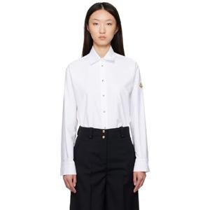 몽클레어 셔츠 화이트 캔버스 셔츠 252111F109012