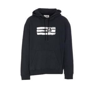 MM6 메종 마르지엘라 숫자 드로스트링 후드 티셔츠 SH2GU0020M25004 900 TP935055891