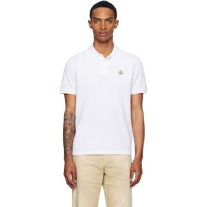 몽클레어 폴로셔츠 화이트 로고 패치 코튼 피케 폴로 셔츠 252111M212008