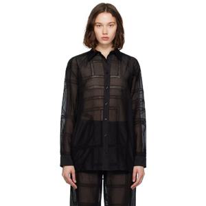 토템 셔츠 블랙 클래식 크로셰 셔츠 252771F109007