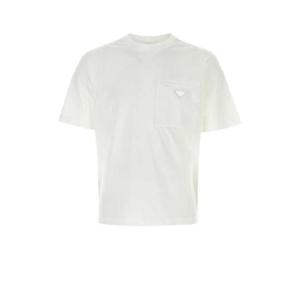 프라다 로고 플라크 크루넥 티셔츠 UJN661S22111CK F0009 TP944449931