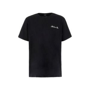 Balmain 로고 자수 크루넥 티셔츠 CH1EG010BC68 EAB TP934395220