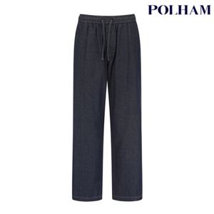[폴햄] PHF3DP1069 남성 컴포트 턱 와이드 데님 팬츠