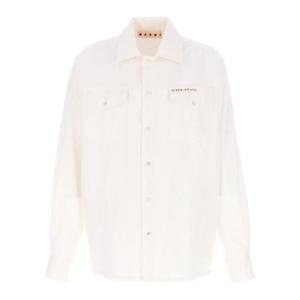 Marni 롱 슬리브 버튼 셔츠 CUMU0310S0TW839 00W01 TP945347454