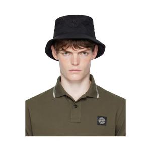 스톤아일랜드 버킷햇 블랙 9100012 나일론 메탈 에코닐 버킷햇 252828M140001