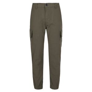 남자 여름 뒷밴딩 카고 조거 린넨 팬츠 NE-PTS-Q022-카키